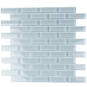 Apollo Tile (Sample) Colorway Light Gray 4-in x 4-in Glossy Glass Brick Subway Floor and Wall Tile