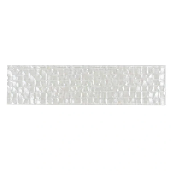 Apollo Tile (Sample) Colorway Pearl White 3-in x 12-in Multi-finish Glass Subway Wall Tile