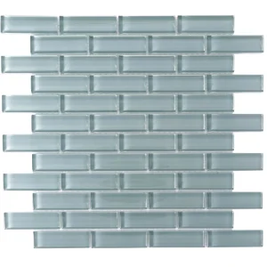 Apollo Tile (Sample) Colorway Slate Gray 4-in x 4-in Glossy Glass Brick Subway Floor and Wall Tile
