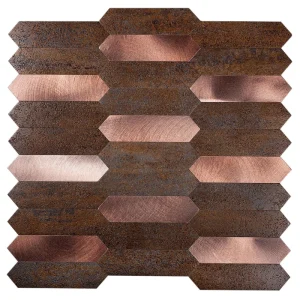 Apollo Tile (Sample) Copper 4-in x 4-in Brushed Metal Wall Tile