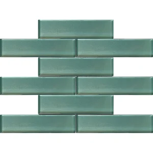 Apollo Tile (Sample) Cosmos Turkish Blue 4-in x 4-in Glossy Glass Brick Mosaic Wall Tile