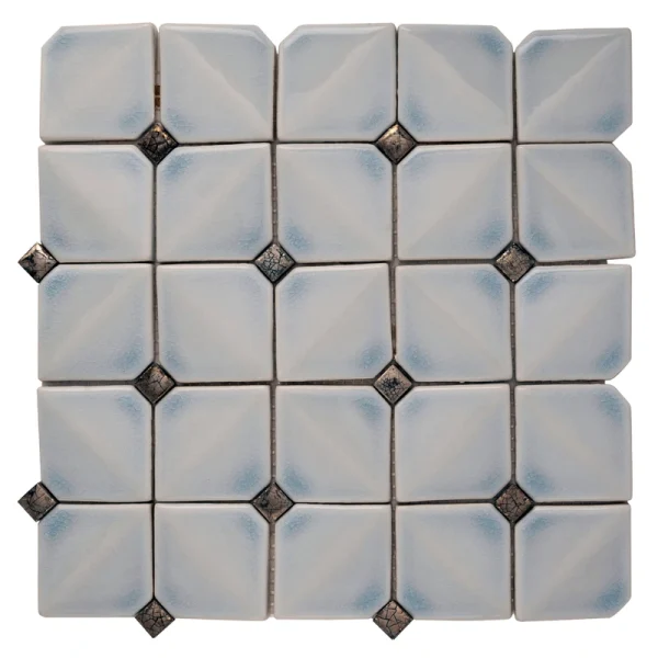 Apollo Tile (Sample) Deluxe White 12-in x 12-in Glossy Ceramic Uniform Squares Patterned Wall Tile