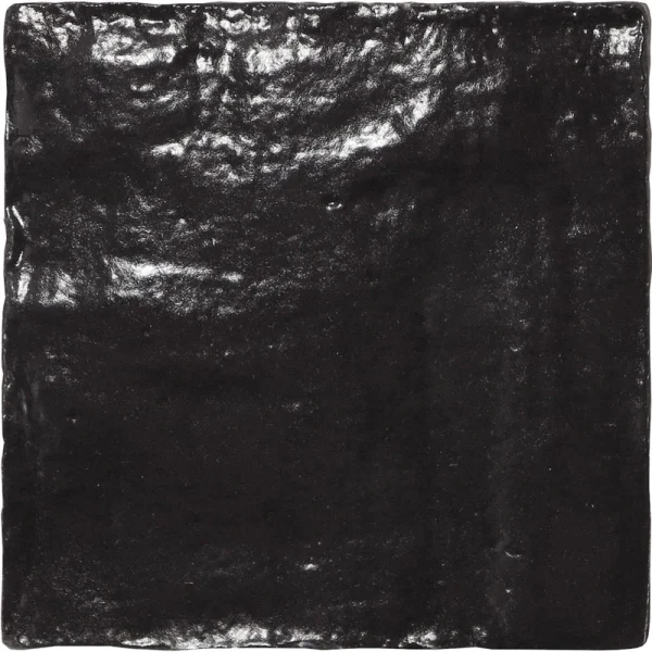 Apollo Tile (Sample) Duchess Black 4-in x 4-in Glossy Ceramic Wall Tile