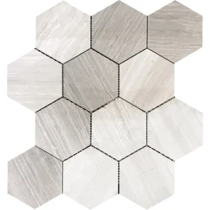 Apollo Tile (Sample) Floor and Wall Tile Beige 4-in x 4-in Polished Marble Honeycomb Patterned Floor and Wall Tile