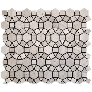 Apollo Tile (Sample) Floor and Wall Tile Beige 4-in x 4-in Polished Marble Pinwheel Patterned Floor and Wall Tile