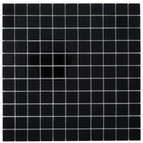 Apollo Tile (Sample) Floor and Wall Tile Black 4-in x 4-in Glossy Glass Uniform Squares Floor and Wall Tile