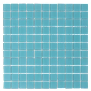Apollo Tile (Sample) Floor and Wall Tile Cerulean Blue 4-in x 4-in Matte Glass Uniform Squares Mosaic Floor and Wall Tile