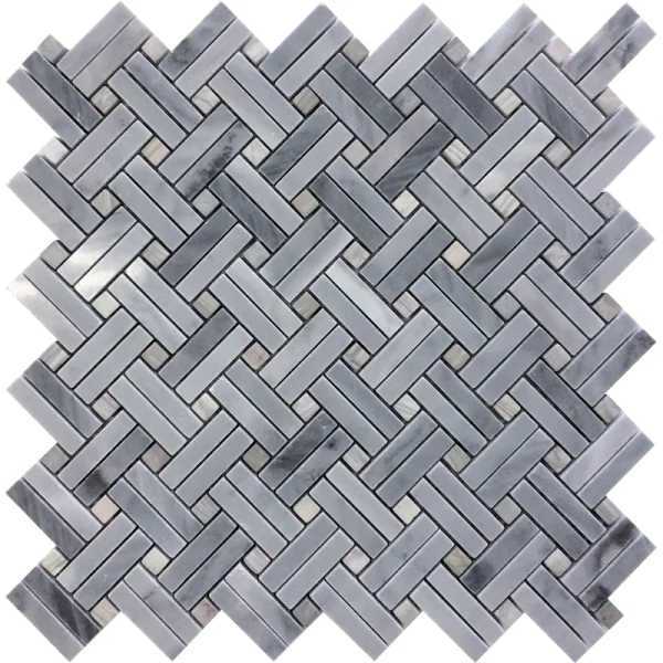 Apollo Tile (Sample) Floor and Wall Tile Gray 4-in x 4-in Polished Marble Basketweave Patterned Floor and Wall Tile