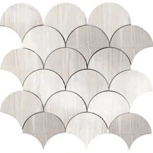 Apollo Tile (Sample) Floor and Wall Tile Gray 4-in x 4-in Polished Marble Circular Patterned Floor and Wall Tile