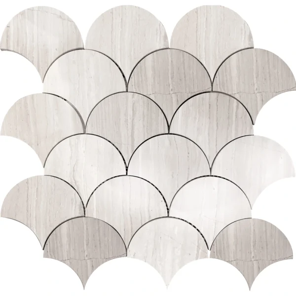 Apollo Tile (Sample) Floor and Wall Tile Gray 4-in x 4-in Polished Marble Circular Patterned Floor and Wall Tile