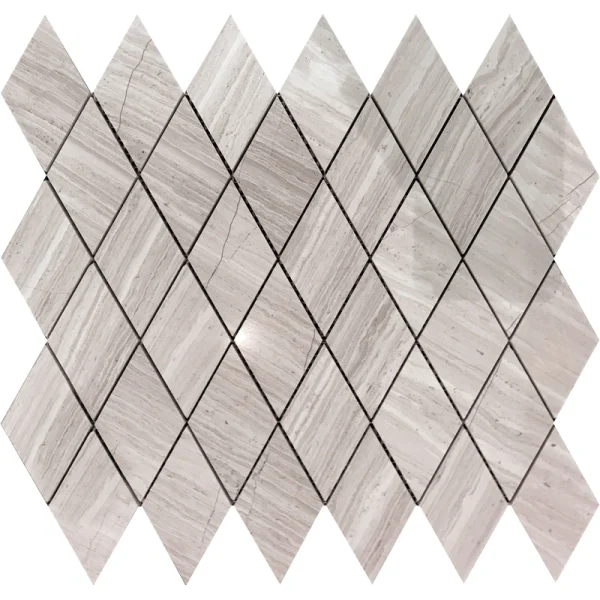 Apollo Tile (Sample) Floor and Wall Tile Gray 4-in x 4-in Polished Marble Diamond Patterned Floor and Wall Tile