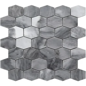 Apollo Tile (Sample) Floor and Wall Tile Gray 4-in x 4-in Polished Marble Honeycomb Patterned Floor and Wall Tile