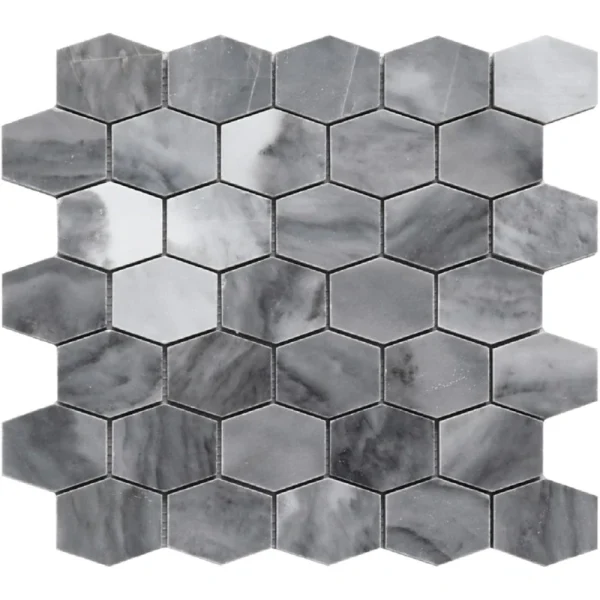 Apollo Tile (Sample) Floor and Wall Tile Gray 4-in x 4-in Polished Marble Honeycomb Patterned Floor and Wall Tile