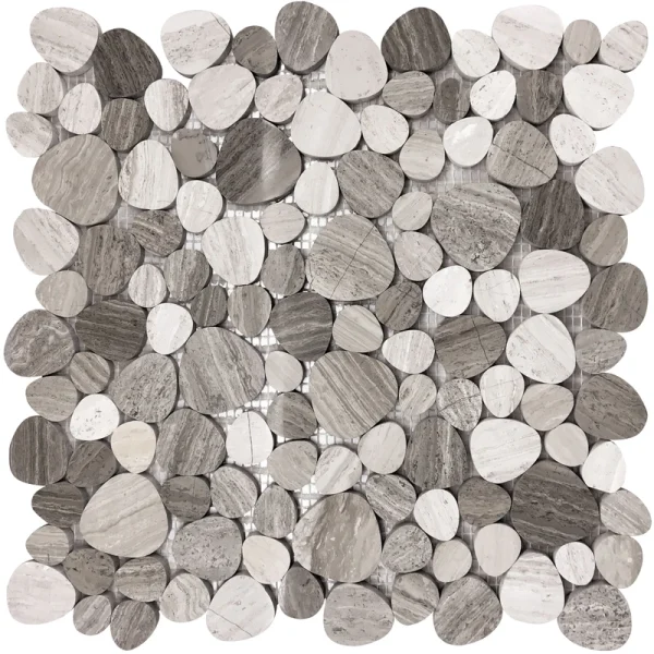 Apollo Tile (Sample) Floor and Wall Tile Gray 4-in x 4-in Polished Marble Mixed Pattern Patterned Floor and Wall Tile