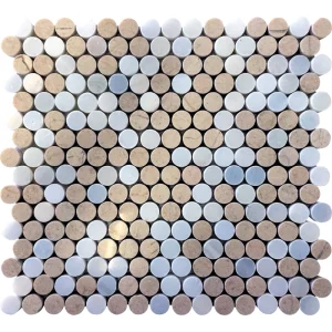 Apollo Tile (Sample) Floor and Wall Tile Gray and Beige 4-in x 4-in Polished Marble Floor and Wall Tile