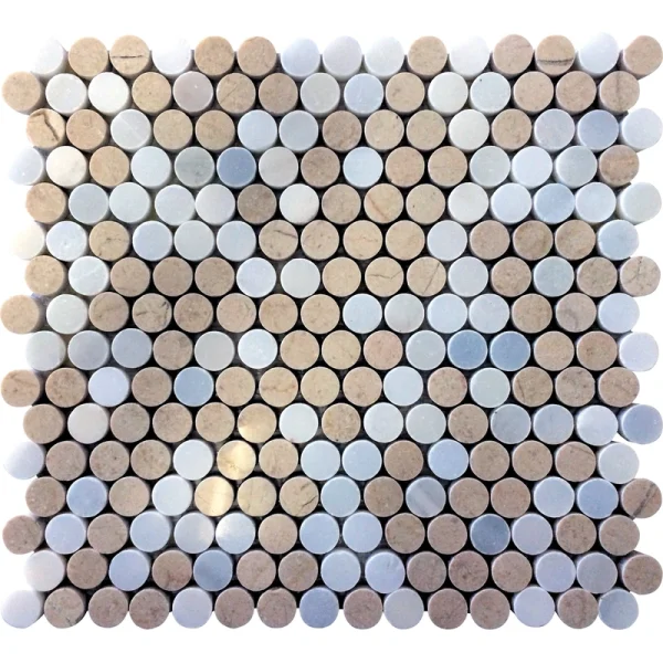 Apollo Tile (Sample) Floor and Wall Tile Gray and Beige 4-in x 4-in Polished Marble Floor and Wall Tile