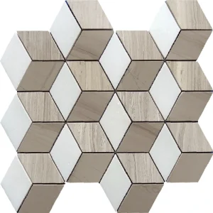 Apollo Tile (Sample) Floor and Wall Tile Gray and Beige 4-in x 4-in Polished Marble Uniform Squares Patterned Floor and Wall Tile