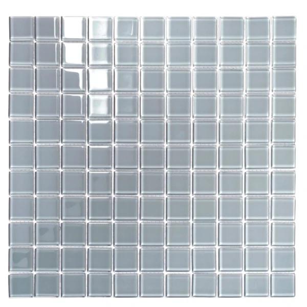 Apollo Tile (Sample) Floor and Wall Tile Mink Gray 4-in x 6-in Glossy Glass Uniform Squares Mosaic Floor and Wall Tile