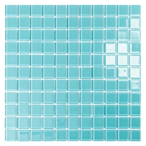 Apollo Tile (Sample) Floor and Wall Tile Turkish Blue 4-in x 4-in Glossy Glass Uniform Squares Mosaic Floor and Wall Tile