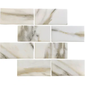 Apollo Tile (Sample) Floor and Wall Tile White and Beige 4-in x 4-in Matte Glass Floor and Wall Tile
