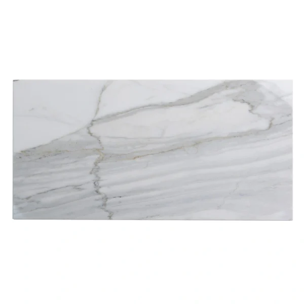 Apollo Tile (Sample) Floor and Wall Tile White and Gray 4-in x 4-in Honed Marble Subway Floor and Wall Tile