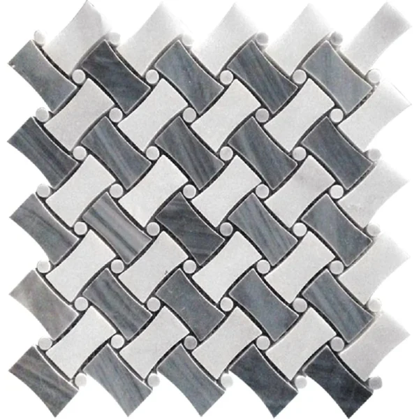 Apollo Tile (Sample) Floor and Wall Tile White and Gray 4-in x 4-in Polished Marble Mixed Pattern Patterned Floor and Wall Tile