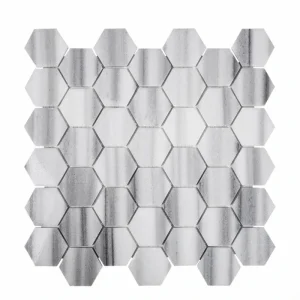 Apollo Tile (Sample) Gray 11-in x 11-in Polished Ceramic Honeycomb Mosaic Floor and Wall Tile