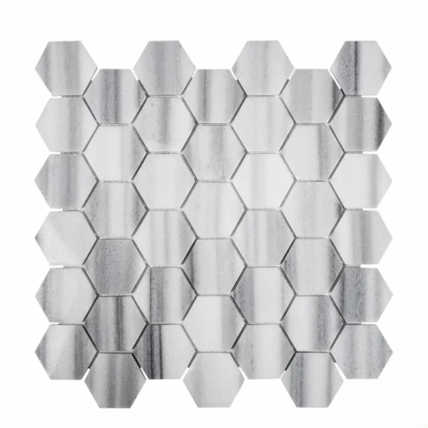 Apollo Tile (Sample) Gray 11-in x 11-in Polished Ceramic Honeycomb Mosaic Floor and Wall Tile