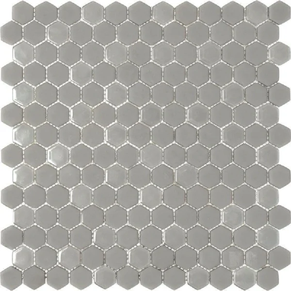 Apollo Tile (Sample) Gray 4-in x 4-in Multi-finish Glass Honeycomb Patterned Floor and Wall Tile