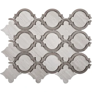 Apollo Tile (Sample) Grey 4-in x 4-in Polished Marble Honeycomb Wood Look Floor and Wall Tile