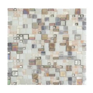 Apollo Tile (Sample) Majeste Brown 4-in x 4-in Glossy Glass Mixed Pattern Patterned Wall Tile