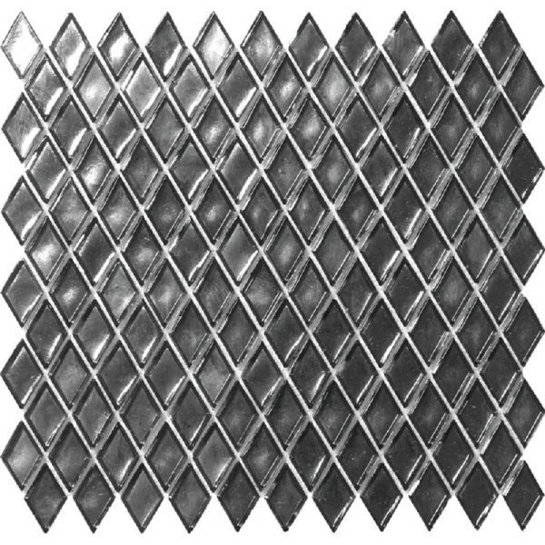 Apollo Tile (Sample) Majeste Gray 4-in x 4-in Honed Glass Diamond Patterned Floor and Wall Tile