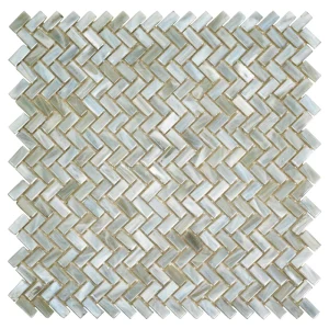 Apollo Tile (Sample) Majeste Gray 4-in x 4-in Matte Glass Herringbone Patterned Floor and Wall Tile