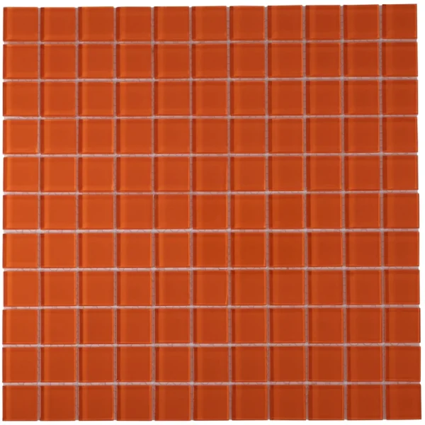 Apollo Tile (Sample) Orange 4-in x 6-in Glossy Glass Uniform Squares Mosaic Floor and Wall Tile
