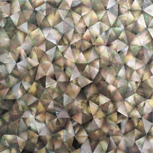 Apollo Tile (Sample) Sea Kiss Black 4-in x 4-in Polished Glass Mixed Pattern Patterned Floor and Wall Tile