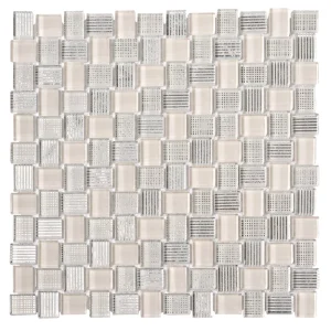 Apollo Tile (Sample) Sparta Gray 4-in x 4-in Polished Marble Basketweave Patterned Floor and Wall Tile