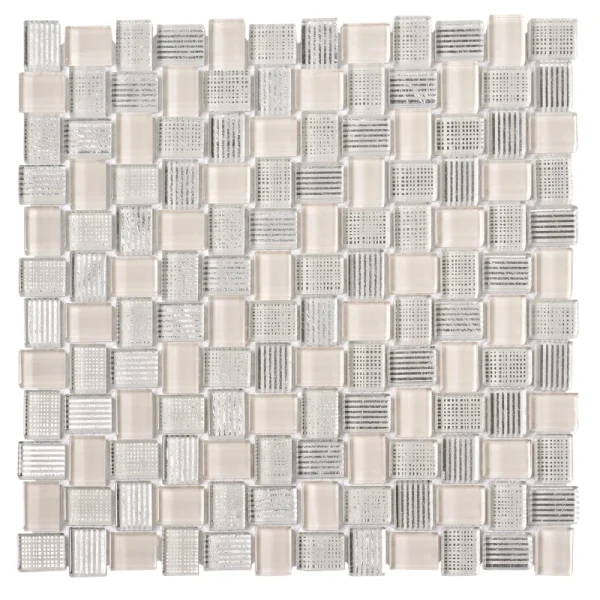 Apollo Tile (Sample) Sparta Gray 4-in x 4-in Polished Marble Basketweave Patterned Floor and Wall Tile