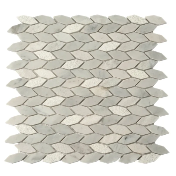 Apollo Tile (Sample) Sparta White 4-in x 4-in Polished Marble Patterned Floor and Wall Tile