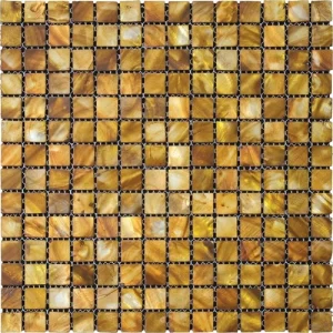 Apollo Tile (Sample) Wall Gold Natural Shells 4-in x 4-in Polished Marble Uniform Squares Patterned Wall Tile