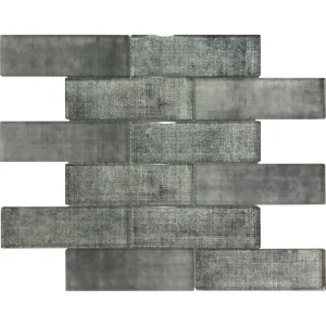 Apollo Tile (Sample) Wall Light Gray 4-in x 4-in Glossy Glass Brick Patterned Wall Tile