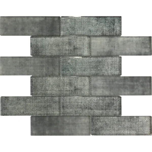 Apollo Tile (Sample) Wall Light Gray 4-in x 4-in Glossy Glass Brick Patterned Wall Tile
