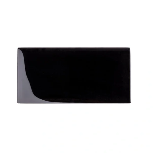 Apollo Tile (Sample) Wall Tile Black 3-in x 6-in Glossy Glass Brick Subway Wall Tile
