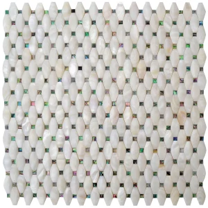 Apollo Tile (Sample) Wall Tile Elongated White Daimond 4-in x 4-in Polished Marble Wall Tile