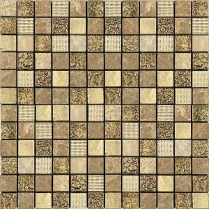 Apollo Tile (Sample) Wall Tile Square Chip Beige, Brown and Gold Beige 4-in x 4-in Polished Glass/Metal/Stone Marble Wall Tile