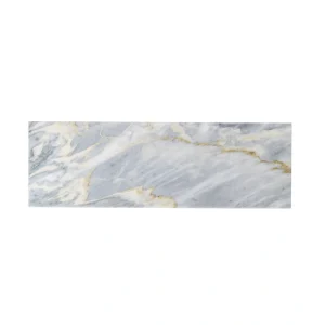 Apollo Tile (Sample) Wall White and Gray 4-in x 4-in Polished Marble Subway Wall Tile