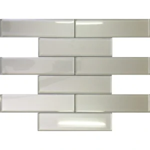 Apollo Tile (Sample) White 2-in x 8-in Glossy Glass Brick Subway Floor and Wall Tile