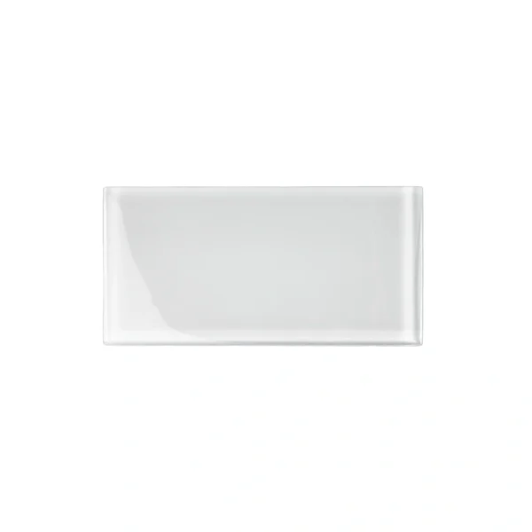 Apollo Tile (Sample) White 3-in x 6-in Glossy Glass Brick Subway Floor and Wall Tile