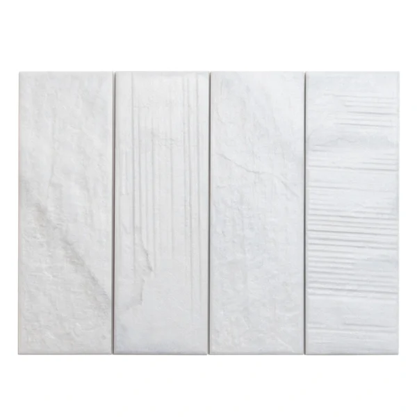 Apollo Tile (Sample) White 4-in x 12-in Natural Porcelain Stone Look Wall Tile