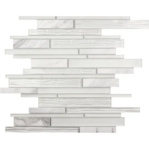 Apollo Tile (Sample) White 4-in x 4-in Honed Marble Linear Mosaic Floor and Wall Tile
