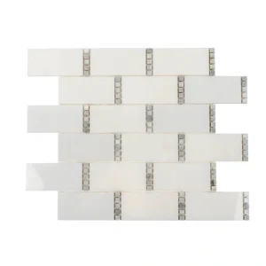 Apollo Tile (Sample) White 4-in x 4-in Multi-finish Marble Brick Floor and Wall Tile